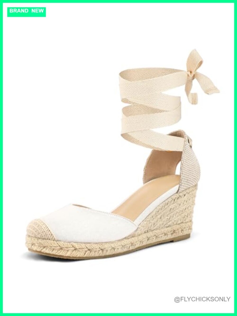 Women's Espadrille Platform Wedge Sandals Lace Up Ankle Strap Closed Toe
